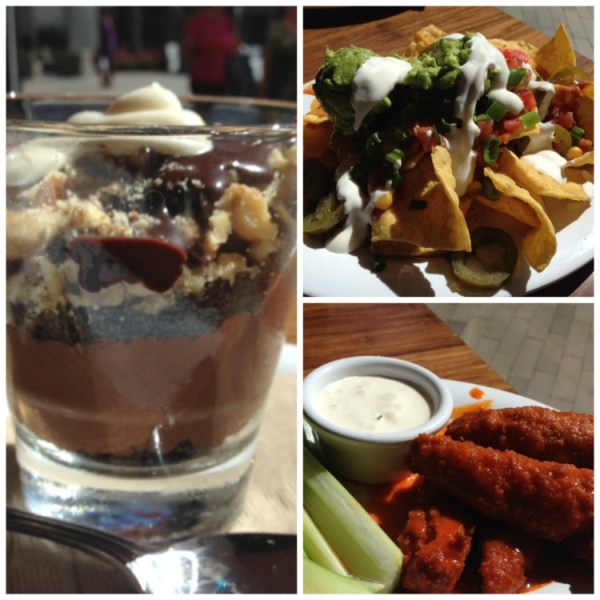 Veggie Grill Pudding, Nachos and Wings