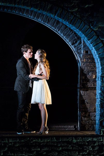 Photo Courtesy of the Old Globe. Jay Armstrong Johnson as Romeo and Talisa Friedman as Juliet in The Last Goodbye, a new musical fusing Shakespeare’s Romeo and Juliet with the songs of rock icon Jeff Buckley, Sept. 22 - Nov. 3, 2013 at The Old Globe. The Last Goodbye is conceived and adapted by Michael Kimmel, with music and lyrics by Jeff Buckley, orchestrations, music direction and arrangements by Kris Kukul, choreography by Sonya Tayeh and direction by Alex Timbers. Photo by Matthew Murphy.