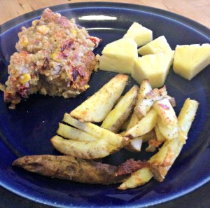 Quinoa Loaf and Fries